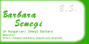 barbara semegi business card